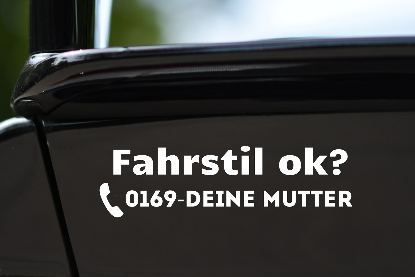 Sticker "Fahrstil ok?"