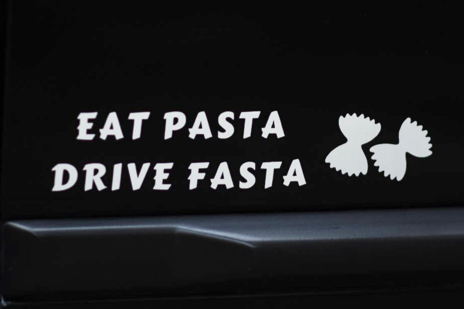 Sticker "Eat Pasta Drive Fasta"