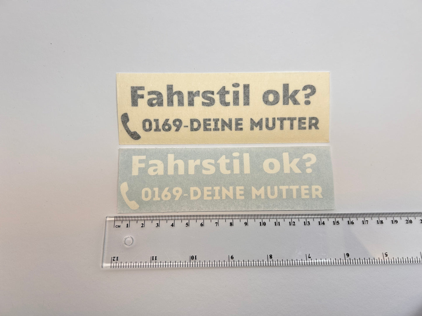 Sticker "Fahrstil ok?"