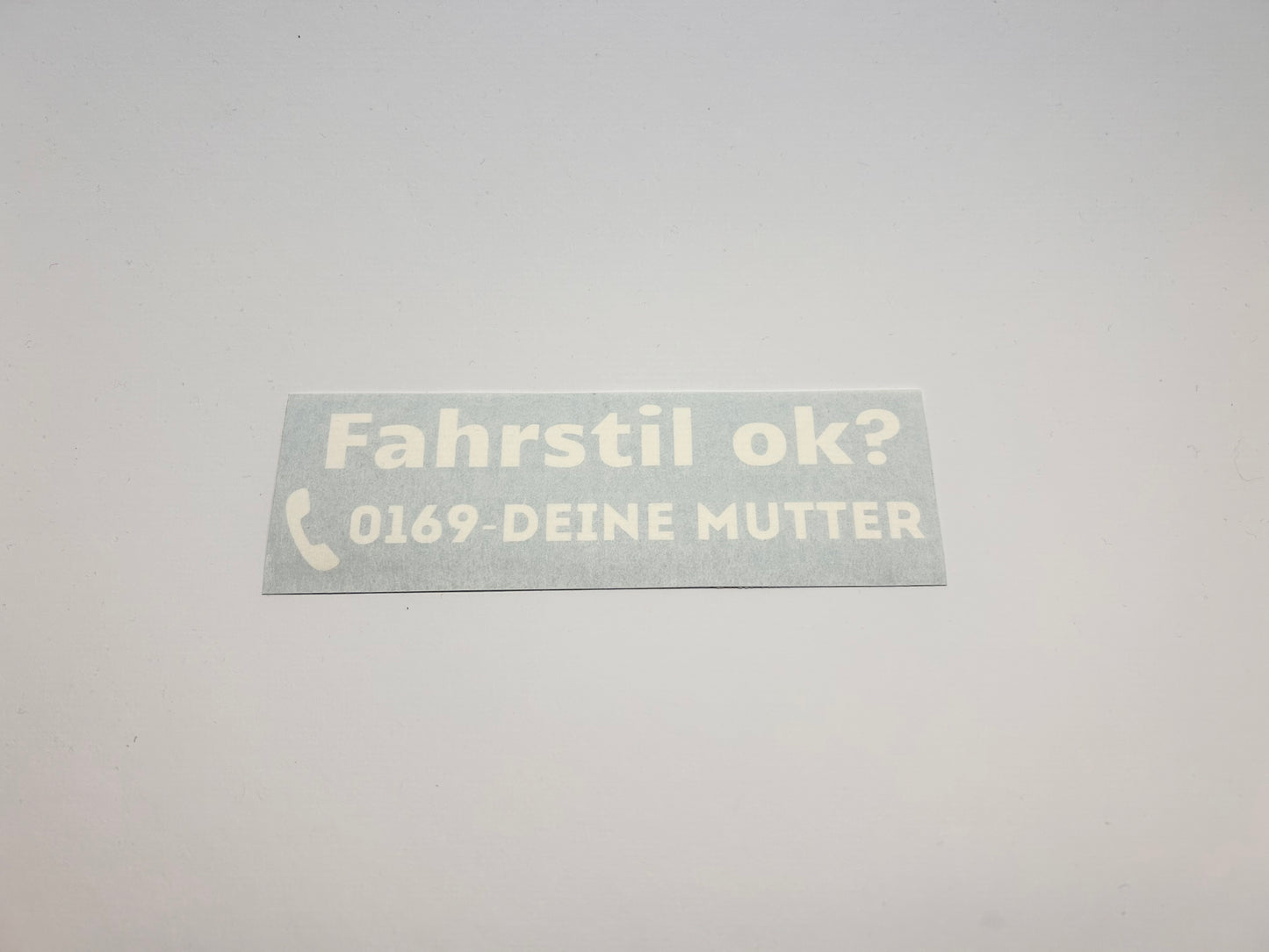 Sticker "Fahrstil ok?"