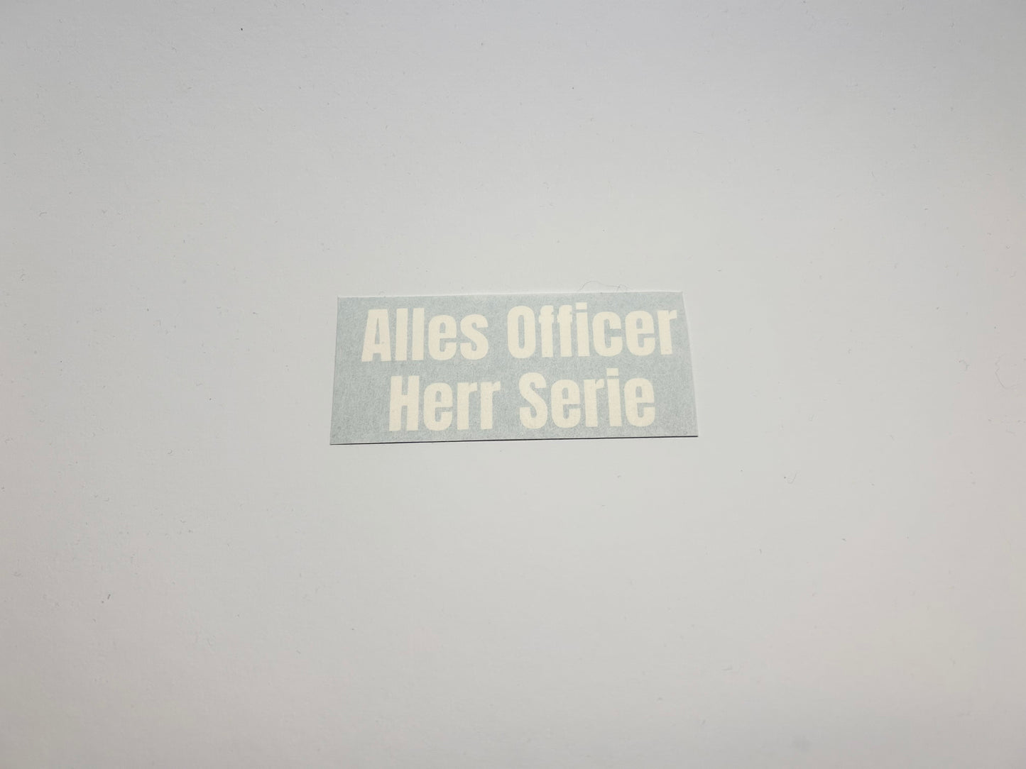 Sticker "Alles Officer Herr Serie"