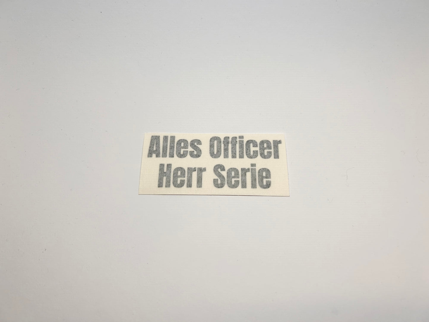 Sticker "Alles Officer Herr Serie"