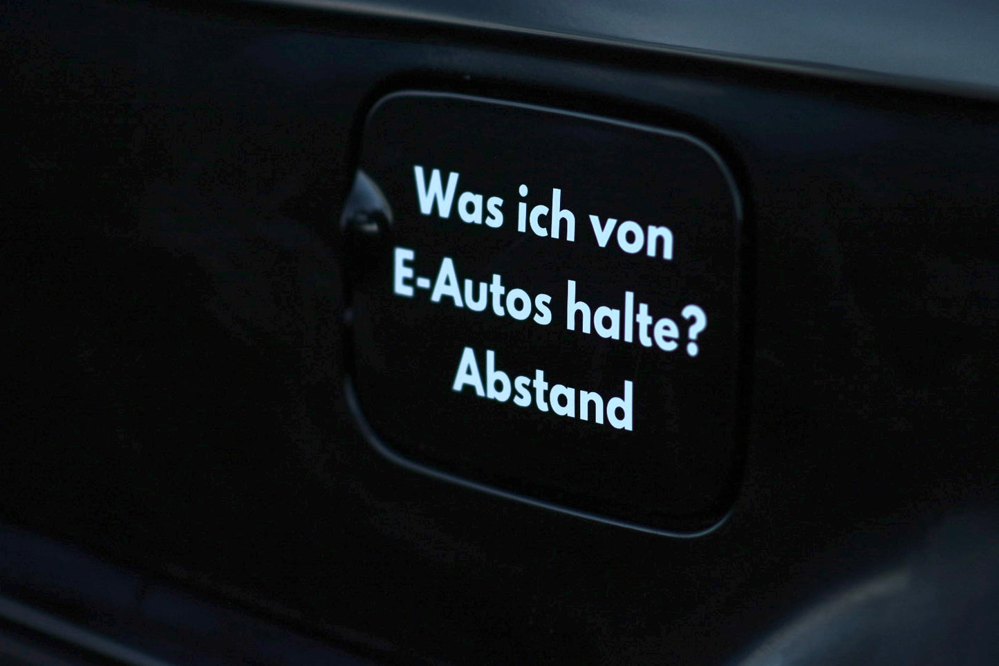 Sticker "Was ich von E-Autos halte?"