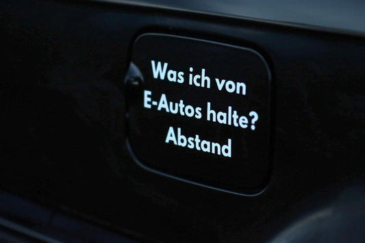 Sticker "Was ich von E-Autos halte?"