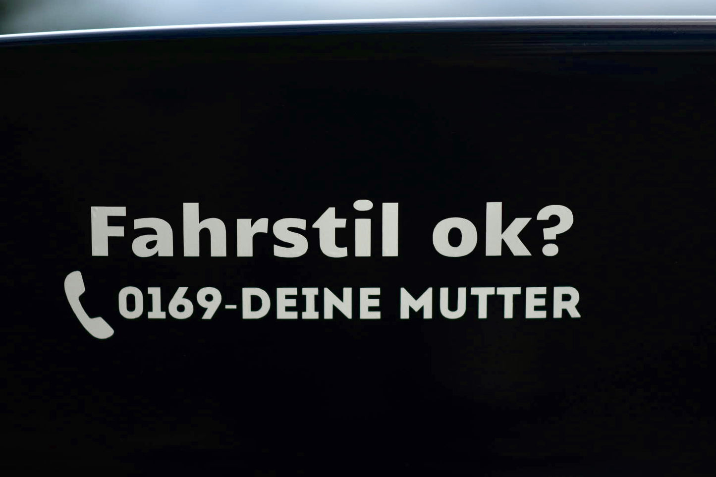 Sticker "Fahrstil ok?"