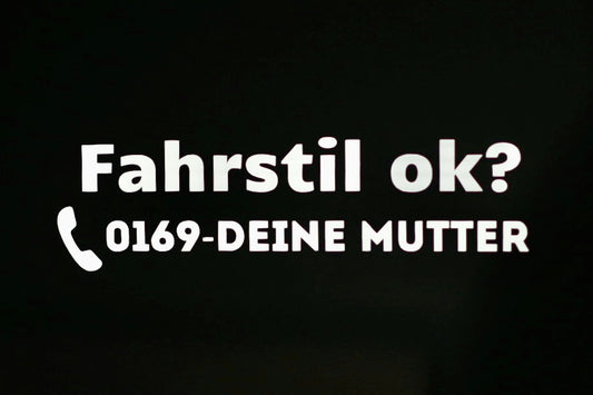 Sticker "Fahrstil ok?"