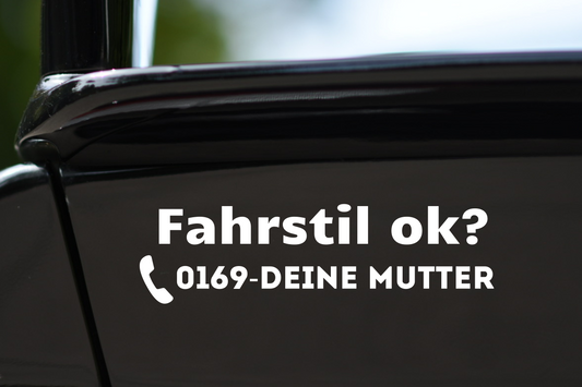 Sticker "Fahrstil ok?"