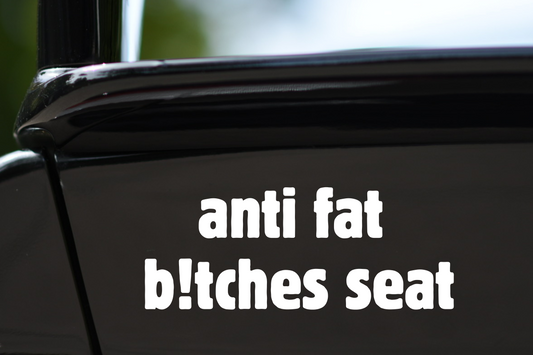 Sticker "anti fat b!tches seat"